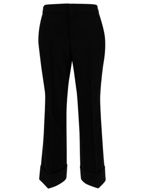 GUCCI Gucci Women Black Slim Pants With Web Detail In Wool Woman