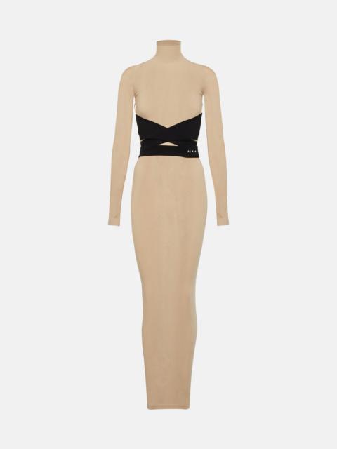 Alaïa Turtleneck jersey maxi dress