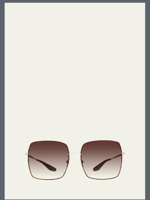 BARTON PERREIRA Folasade Titanium Square Sunglasses