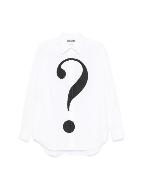 question mark-print shirt