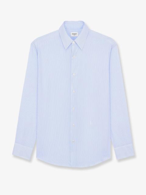 SAINT LAURENT Saint Laurent Cassandre Cotton Shirt Blue Men