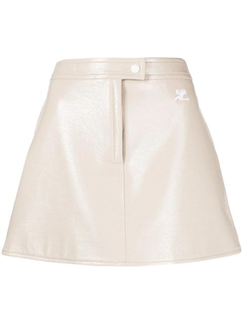 courrèges Reedition Vinyl Mini Skirt