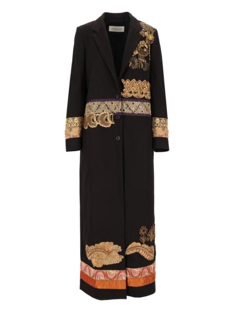 Dries Van Noten Dries Van Noten Women Embellished Wool Longline Coat