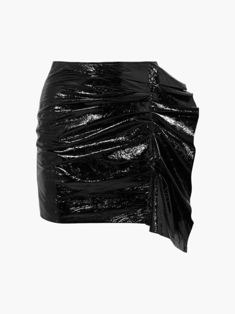 Isabel Marant Cracked patent-leather mini skirt