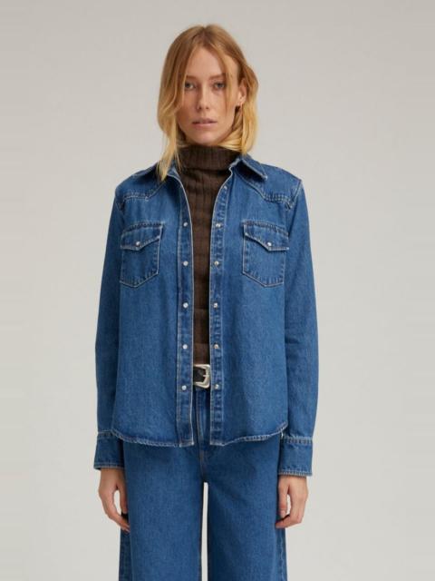 SPRWMN COCO DENIM WESTERN BUTTON DOWN