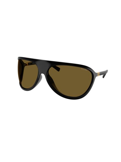 Miu Miu Miu Miu Brown Mask Ladies Sunglasses MU A01S 1AB01T 75