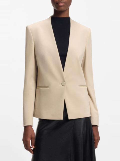 BOSS BOSS Jemma Collarless Jacket in Pumice at Nordstrom