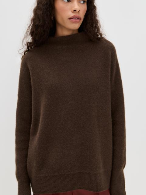 Vince Boiled Funnel Neck Cashmere Pullover