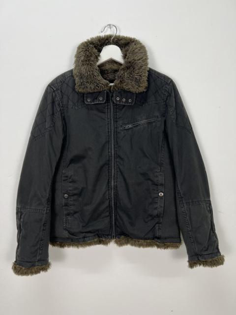 Other Designers Vintage - CHEVIGNON VINTAGE MULTIPOCKET FAUX FUR MILITARY JACKET