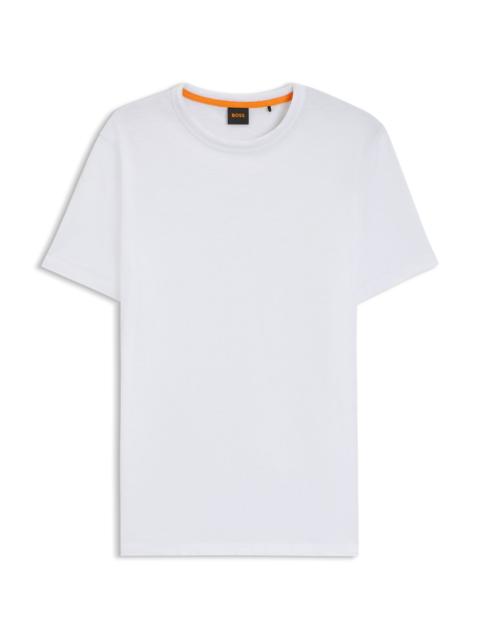 BOSS REGULAR-FIT T-SHIRT IN COTTON WITH MOULINE LOGO