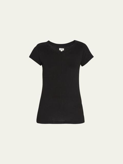 L'AGENCE Cory Scoop-Neck Tee