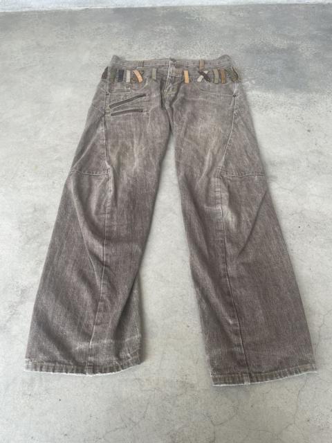 Hysteric Glamour BREATHMINT DOUBLE WAIST CURVED LEG PANTS