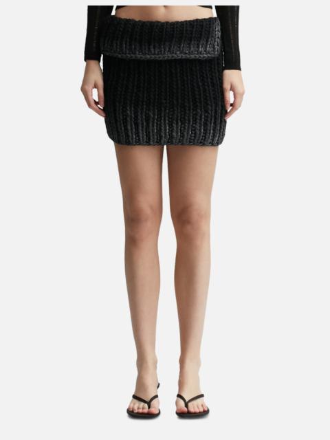 MISBHV BULKY WAX KNITTED MINI SKIRT