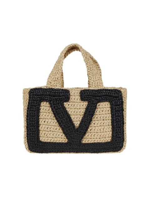 Valentino Valentino Garavani Small Tote Viva Superstar Crochet Rafia