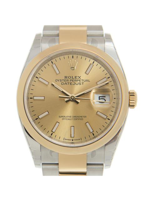 Pre-owned Rolex Datejust Champagne Dial Men's Watch 126203CSO