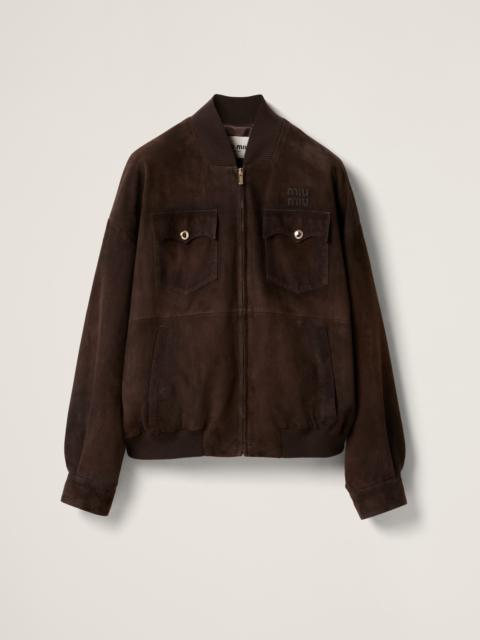 Miu Miu Suede nappa leather jacket