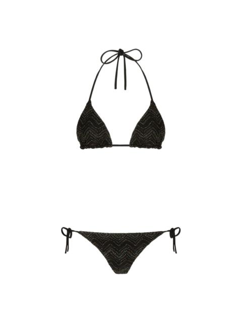 Missoni zigzag-knit bikini set