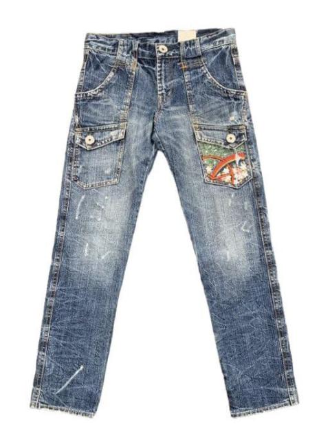 Other Designers If Six Was Nine × Japanese Brand - Distressed Antgauge Platinum Embroidered Pocket Denim Pants