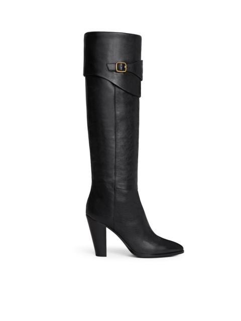 Celine Women Celine Wiltern Riding Boot With Triomphe Logo In Calf Leather