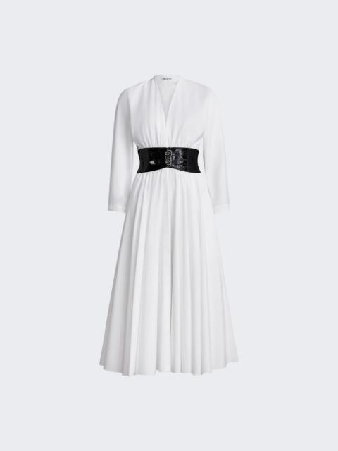 Alaïa Belted Dress White