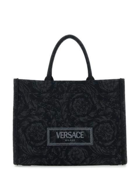 Versace Man Large Tote Embroidery Jacquard Barocco