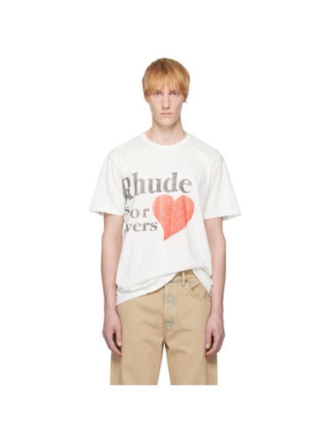 Rhude White Slub 'Lovers' T-shirt