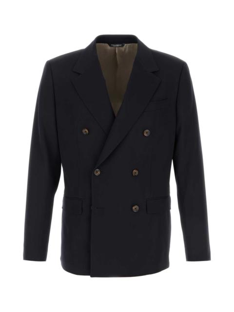 Dolce & Gabbana Dolce & Gabbana Men Black Stretch Wool Blazer
