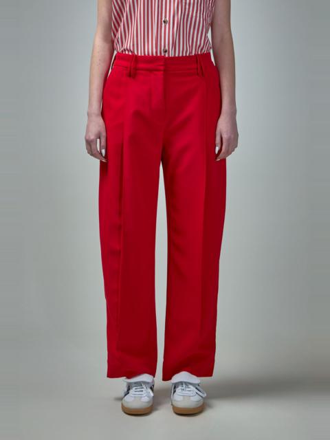 GANNI Light Twill Suiting Relaxed Pleated Pants