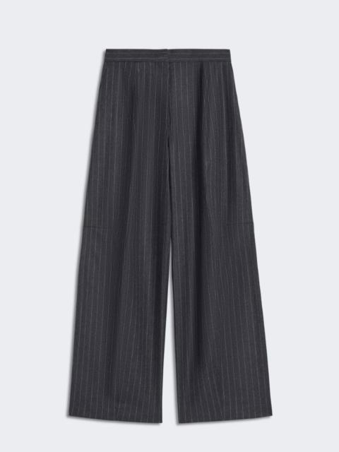 Sportmax Wide, wool and viscose trousers - RUNWAY - DARK GREY