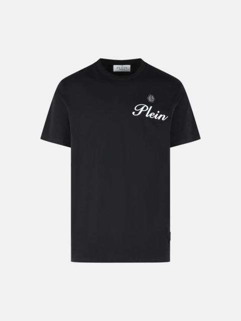 PHILIPP PLEIN BLACK COTTON T-SHIRT