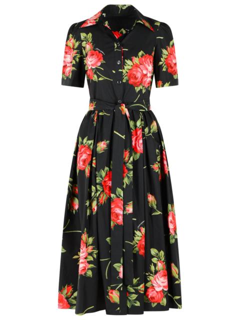 Dolce & Gabbana Dolce & Gabbana 'Bouquet' Black Cotton Dress Women