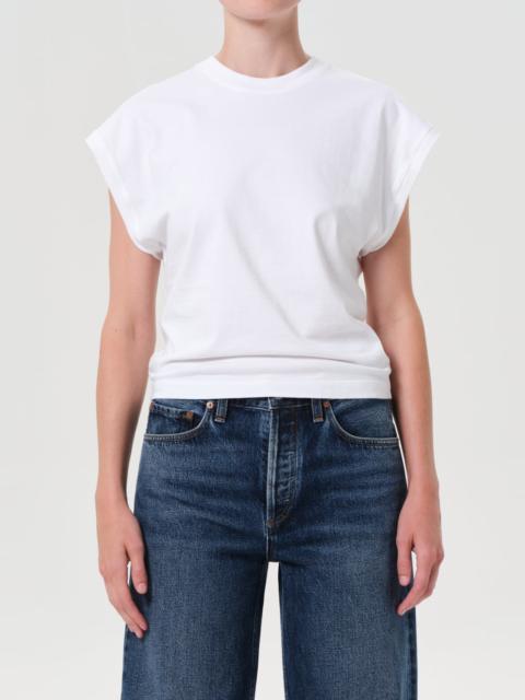 AGOLDE MEG TEE IN WHITE
