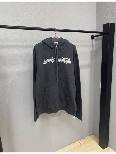 Louis Vuitton Louis Vuitton Charcoal Grey White Script Logo Hoodie