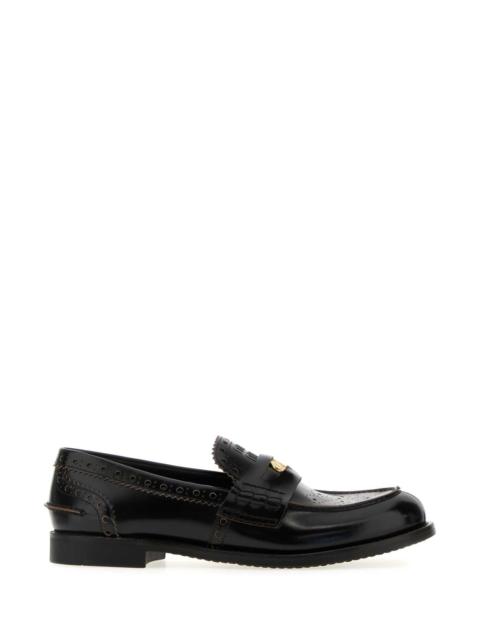 Miu Miu Miu Miu Women Black Leather Loafers