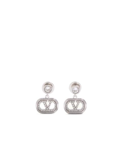 Valentino OVAL METAL EARRINGS WITH SWAROVSKI® CRYSTALS