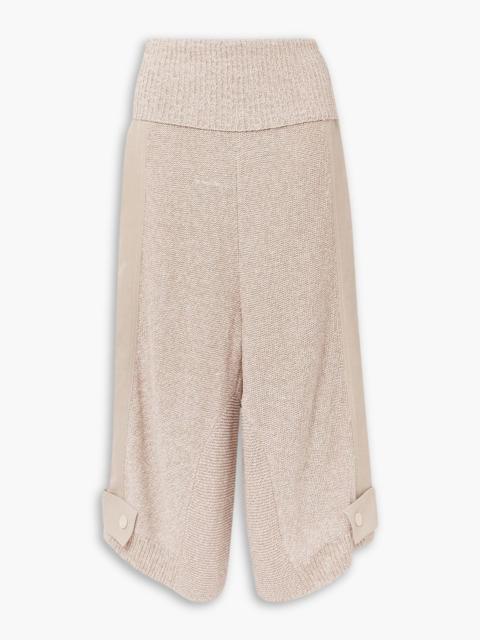 Stella McCartney Cropped paneled twill and cotton-blend pants