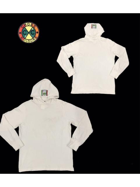 Streetwear - Vintage Cross Colours Long-sleeve Hoodie Polo Shirt