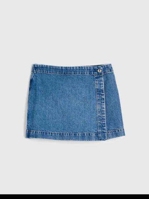 Madewell Denim Wrap Mini Skort