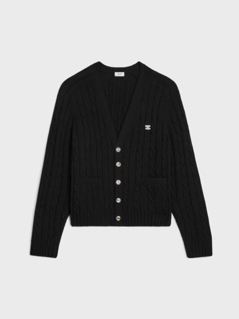 triomphe cardigan in cable-knit cashmere