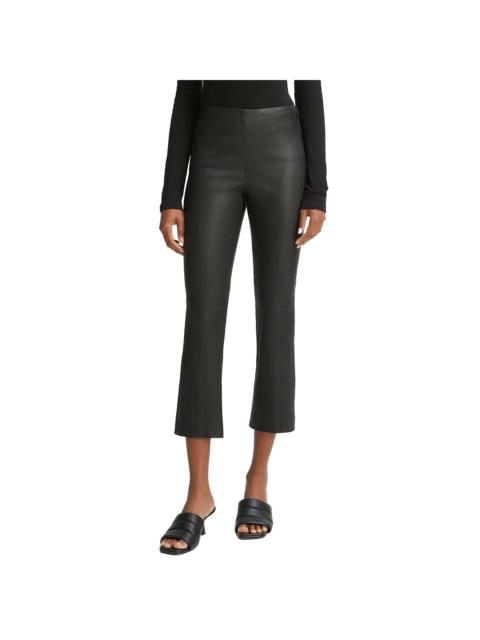 Vince Vince Stretch Leather Cropped Flare Pant
