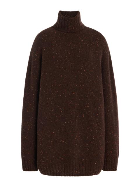 The Row Mirai Cashmere Turtleneck Sweater brown
