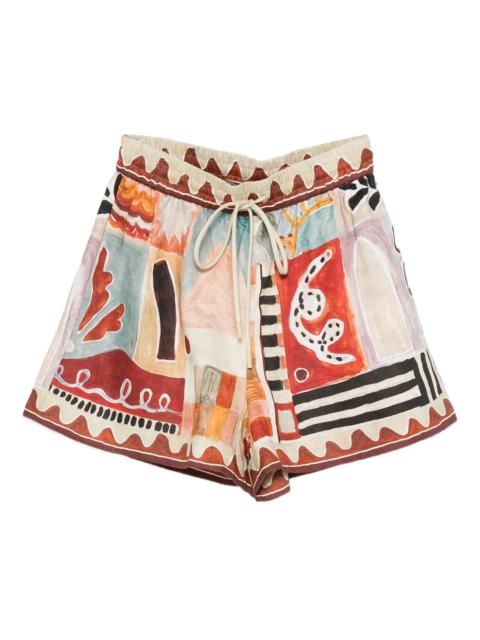 ALÉMAIS Michelle abstract-print shorts