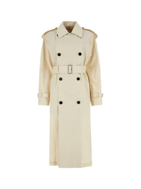 Burberry Women Ivory Gabardine Trench Coat