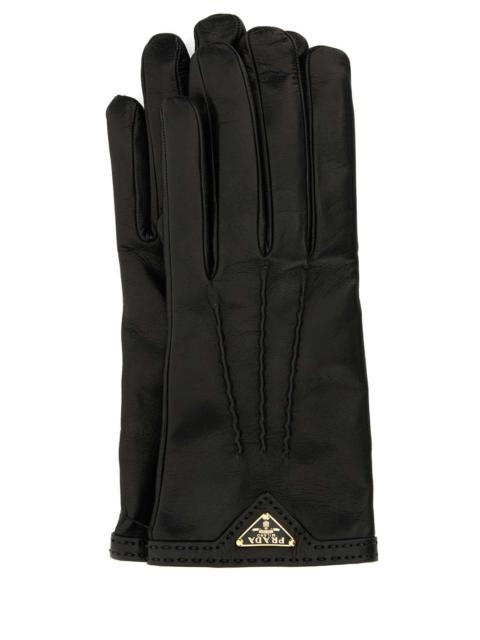 Prada Prada Women Black Nappa Leather Gloves