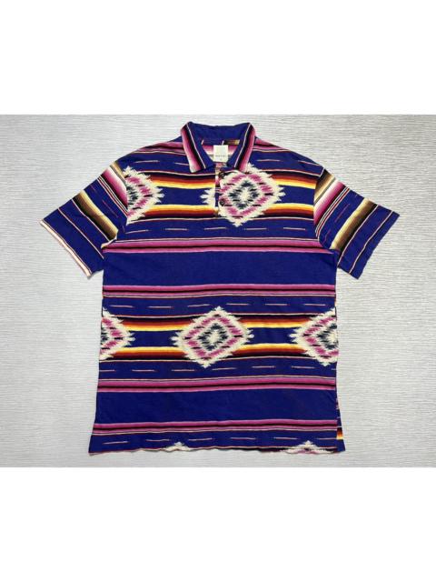 Kapital - Striped Aztec Polo Shirt