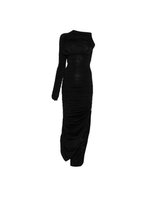 MUGLER one-sleeve draped dress