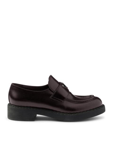 Prada Prada Women Chocolate Brushed Leather Loafers