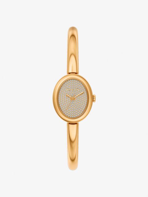MICHAEL KORS Petite Maude Gold-Tone Bangle Watch
