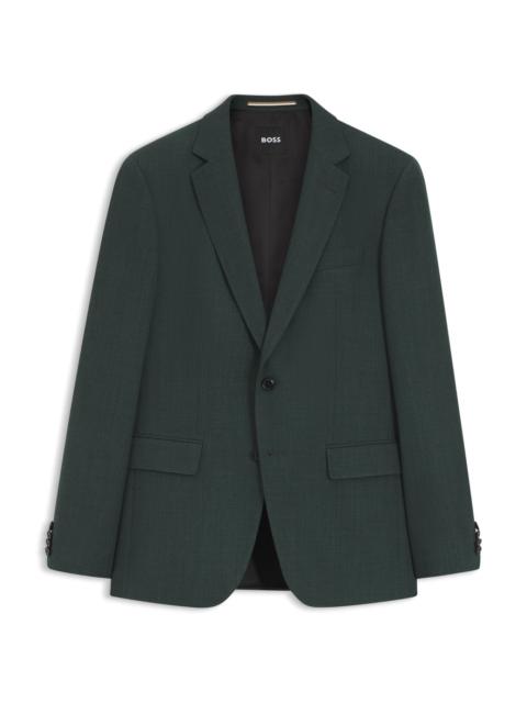 BOSS PATTERNED SLIM-FIT JACKET IN STRETCH WOOL