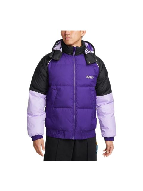 Nike Nike LeBron color block puffer jacket 'Purple' DQ6141-547